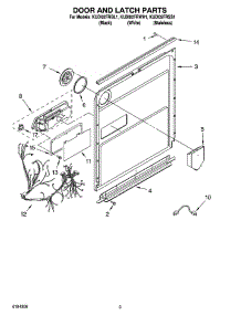 03 - Door And Latch Parts parts for Kitchenaid Dishwasher KUDI02FRBL1 from AppliancePartsPros.com