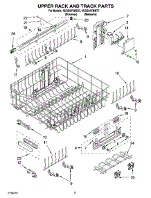 09 - Upper Rack And Track Parts parts for Kitchenaid Dishwasher KUDS01VMSS7 from AppliancePartsPros.com