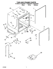 07 - Tub And Frame Parts parts for Kitchenaid Dishwasher KUDI02FRBL1 from AppliancePartsPros.com