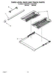 10 - Third Level Rack And Track Parts parts for Kitchenaid Dishwasher KUDU02VRMT1 from AppliancePartsPros.com