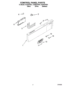 02 - Control Panel Parts parts for Kitchenaid Dishwasher KUDI02FRWH1 from AppliancePartsPros.com