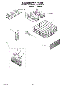 12 - Lower Rack Parts, Optional Parts (Not Included) parts for Kitchenaid Dishwasher KUDU02VRSS1 from AppliancePartsPros.com