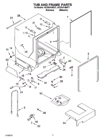 07 - Tub And Frame Parts parts for Kitchenaid Dishwasher KUDS01VMMT7 from AppliancePartsPros.com