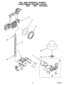 06 - Fill And Overfill Parts parts for Kitchenaid Dishwasher KUDI02CRBL1 from AppliancePartsPros.com