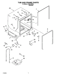 07 - Tub And Frame Parts parts for Kitchenaid Dishwasher KUDL02IRBS1 from AppliancePartsPros.com