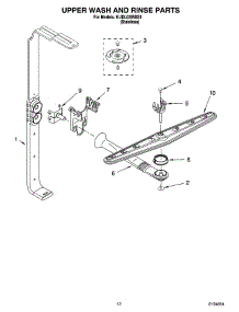 10 - Upper Wash And Rinse Parts parts for Kitchenaid Dishwasher KUDL02IRBS1 from AppliancePartsPros.com