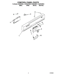 02 - Control Panel Parts parts for Kitchenaid Dishwasher KUDP02IRBT1 from AppliancePartsPros.com