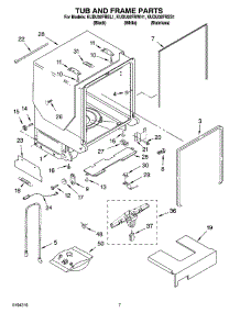 07 - Tub And Frame Parts parts for Kitchenaid Dishwasher KUDU02FRSS1 from AppliancePartsPros.com