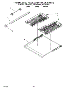 10 - Third Level Rack And Track Parts parts for Kitchenaid Dishwasher KUDU02FRBL1 from AppliancePartsPros.com