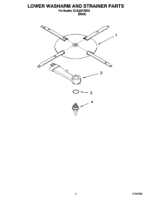 04 - Lower Washarm And Strainer Parts parts for Kitchenaid Dishwasher KUDJ02CRBS1 from AppliancePartsPros.com