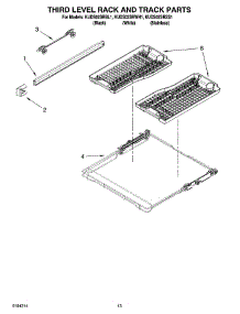 10 - Third Level Rack And Track Parts parts for Kitchenaid Dishwasher KUDS02SRSS1 from AppliancePartsPros.com