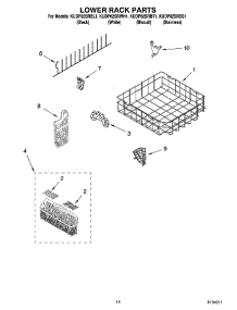 11 - Lower Rack Parts, Optional Parts (Not Included) parts for Kitchenaid Dishwasher KUDP02SRSS1 from AppliancePartsPros.com