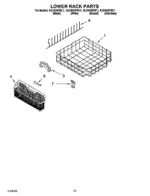 11 - Lower Rack Parts, Optional Parts (Not Included) parts for Kitchenaid Dishwasher KUDI02IRBL1 from AppliancePartsPros.com