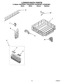 11 - Lower Rack Parts, Optional Parts (Not Included) parts for Kitchenaid Dishwasher KUDP02CRBL1 from AppliancePartsPros.com