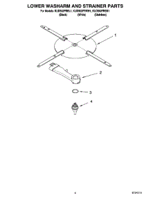 04 - Lower Washarm And Strainer Parts parts for Kitchenaid Dishwasher KUDS02FRSS1 from AppliancePartsPros.com