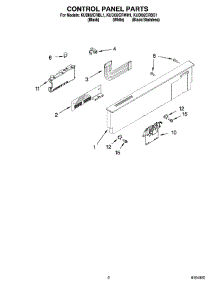 02 - Control Panel Parts parts for Kitchenaid Dishwasher KUDI02CRBS1 from AppliancePartsPros.com