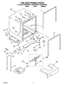 07 - Tub And Frame Parts parts for Kitchenaid Dishwasher KUDS02FRWH1 from AppliancePartsPros.com