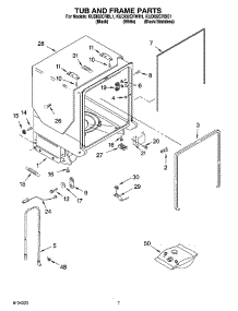 07 - Tub And Frame Parts parts for Kitchenaid Dishwasher KUDI02CRBS1 from AppliancePartsPros.com