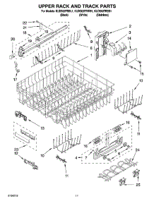 09 - Upper Rack And Track Parts parts for Kitchenaid Dishwasher KUDS02FRSS1 from AppliancePartsPros.com