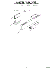02 - Control Panel Parts parts for Kitchenaid Dishwasher KUDU02FRWH1 from AppliancePartsPros.com
