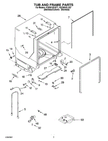 07 - Tub And Frame Parts parts for Kitchenaid Dishwasher KUDS01DLSS7 from AppliancePartsPros.com