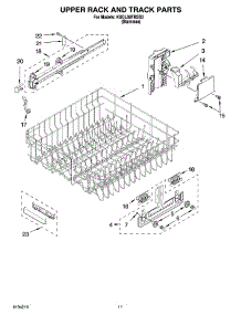 09 - Upper Rack And Track Parts parts for Kitchenaid Dishwasher KUDL02FRSS0 from AppliancePartsPros.com