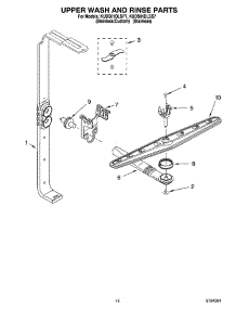 11 - Upper Wash And Rinse Parts, Optional Parts (Not Included) parts for Kitchenaid Dishwasher KUDS01DLSS7 from AppliancePartsPros.com