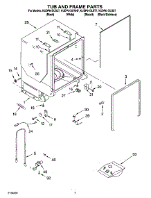 07 - Tub And Frame Parts parts for Kitchenaid Dishwasher KUDP01DLBS7 from AppliancePartsPros.com