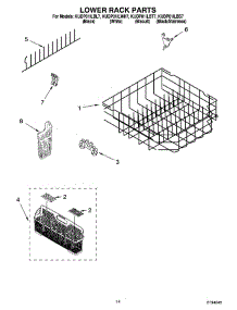 11 - Lower Rack Parts, Optional Parts (Not Included) parts for Kitchenaid Dishwasher KUDP01ILWH7 from AppliancePartsPros.com