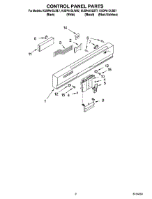 02 - Control Panel Parts parts for Kitchenaid Dishwasher KUDP01DLBL7 from AppliancePartsPros.com