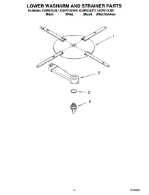 04 - Lower Washarm And Strainer Parts parts for Kitchenaid Dishwasher KUDP01DLWH7 from AppliancePartsPros.com