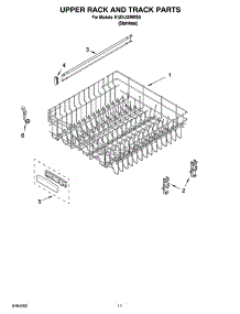 09 - Upper Rack And Track Parts parts for Kitchenaid Dishwasher KUDL02IRBS0 from AppliancePartsPros.com