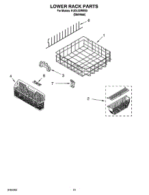 11 - Lower Rack Parts, Optional Parts (Not Included) parts for Kitchenaid Dishwasher KUDL02IRBS0 from AppliancePartsPros.com