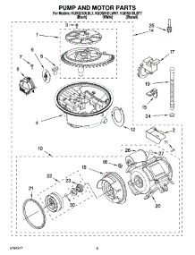 08 - Pump And Motor Parts parts for Kitchenaid Dishwasher KUDS01DLBL7 from AppliancePartsPros.com