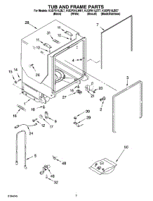 07 - Tub And Frame Parts parts for Kitchenaid Dishwasher KUDP01ILBT7 from AppliancePartsPros.com