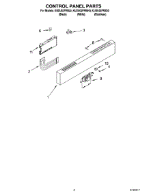 02 - Control Panel Parts parts for Kitchenaid Dishwasher KUDU02FRBL0 from AppliancePartsPros.com