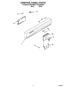02 - Control Panel Parts parts for Kitchenaid Dishwasher KUDC02IRBL0 from AppliancePartsPros.com