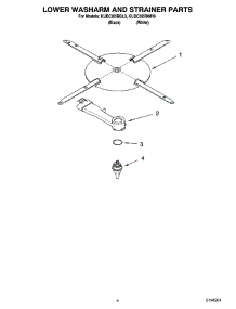04 - Lower Washarm And Strainer Parts parts for Kitchenaid Dishwasher KUDC02IRBL0 from AppliancePartsPros.com