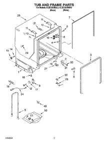 07 - Tub And Frame Parts parts for Kitchenaid Dishwasher KUDC02IRBL0 from AppliancePartsPros.com