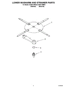 04 - Lower Washarm And Strainer Parts parts for Kitchenaid Dishwasher KUDS01VMSS6 from AppliancePartsPros.com
