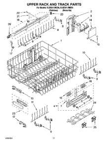 09 - Upper Rack And Track Parts parts for Kitchenaid Dishwasher KUDS01VMSS6 from AppliancePartsPros.com