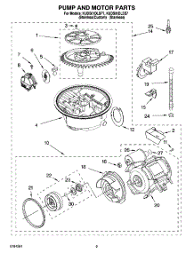 08 - Pump And Motor Parts parts for Kitchenaid Dishwasher KUDS01DLSP7 from AppliancePartsPros.com