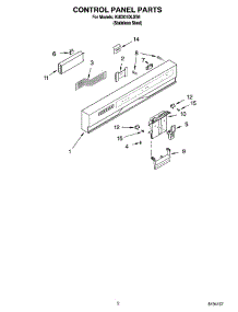 02 - Control Panel Parts parts for Kitchenaid Dishwasher KUDI01DLSS6 from AppliancePartsPros.com