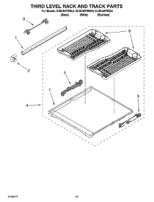 10 - Third Level Rack And Track Parts parts for Kitchenaid Dishwasher KUDU02FRSS0 from AppliancePartsPros.com