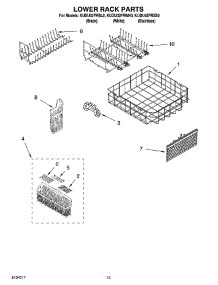 12 - Lower Rack Parts, Optional Parts (Not Included) parts for Kitchenaid Dishwasher KUDU02FRSS0 from AppliancePartsPros.com