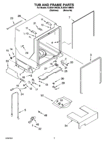07 - Tub And Frame Parts parts for Kitchenaid Dishwasher KUDS01VMMT6 from AppliancePartsPros.com