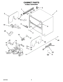 03 - Cabinet Parts parts for Kitchenaid Dishwasher KUDD01DPPA0 from AppliancePartsPros.com