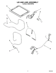 04 - Lid And Link Assembly parts for Kitchenaid Dishwasher KUDD01DPPA0 from AppliancePartsPros.com