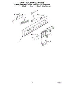 02 - Control Panel Parts parts for Kitchenaid Dishwasher KUDI01DLBS6 from AppliancePartsPros.com