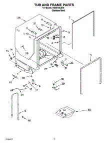 07 - Tub And Frame Parts parts for Kitchenaid Dishwasher KUDI01DLSS6 from AppliancePartsPros.com